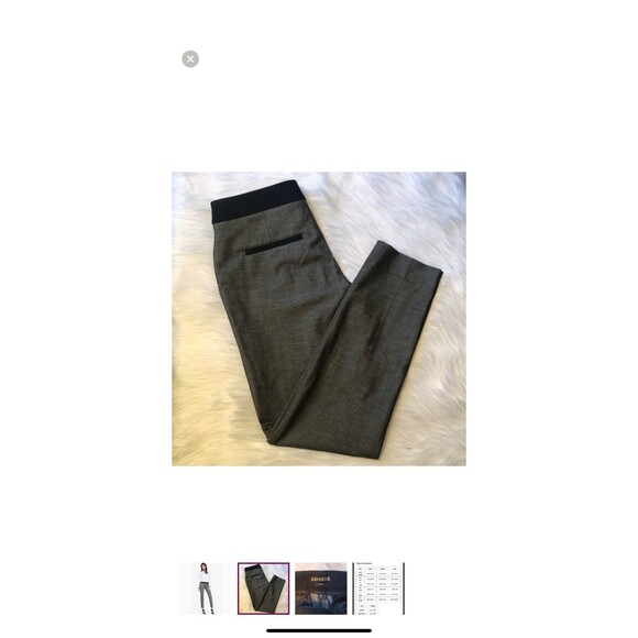 Express Editor Women's Gray Ankle Pants - Picture 3 of 7